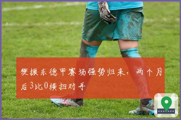 樊振东德甲赛场强势归来，两个月后3比0横扫对手